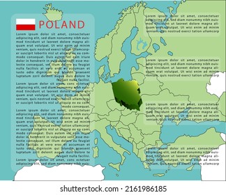 3D-isometrische Infografik von Polen, Europa