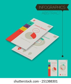 3d isometric infographics concept, on trend emerald background