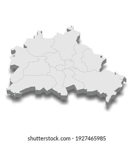 3d isometrische Karte von Berlin City ist eine Hauptstadt von Deutschland, Vektorgrafik