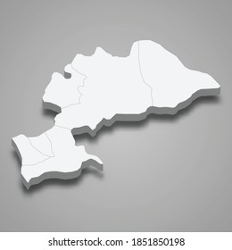 3d isometrische Karte von Karaman ist eine Provinz der Türkei, Vektorgrafik