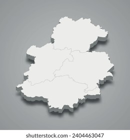 3d mapa isométrico de Luxemburgo es un distrito de Luxemburgo, ilustración vectorial