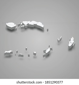 3d isometrische Karte von Maluku ist eine Provinz Indonesien, Vektorgrafik