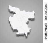 3d isometric map of San Martin is a region of Peru, vector illustration