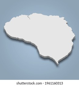 3d isometrische Karte von Sibuyan ist eine Insel auf den Philippinen, einzelne Vektorgrafik