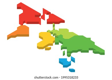 3D isometric map of World