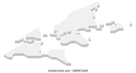 3D isometric map of World