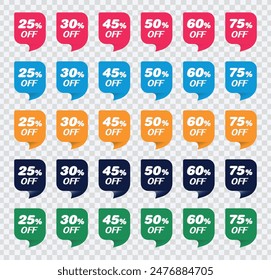 "3D isometric offer tag icon: percentage sign for special retail offers and discounts."