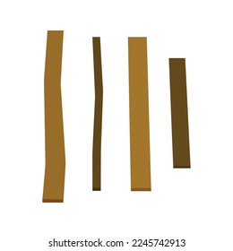 3d Isometric Perspective Wooden Planks. 3d Vector Realistic Illustration. For Game Or Interface Design