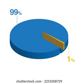 3d Isometric pie chart diagram for business presentation. Vector infographics illustration eps.