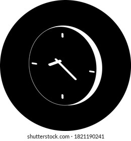 3d hora isométrica, reloj, mirar en icono circular. Concepto de elementos de diseño de interfaz de usuario. Aplicación de cuenta regresiva digital, kit de interfaz de usuario, interfaz de reloj móvil.