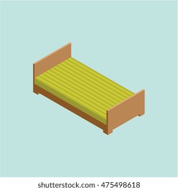 3D isometric vector bed