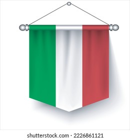 3D Italy flag vector illustration