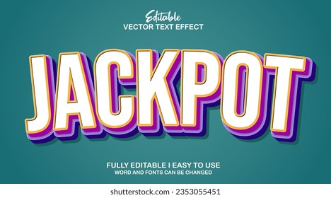 3d jackpot editable text effect style