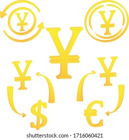 3D Japanese Yen, Currency Yen icon symbol vector illustration