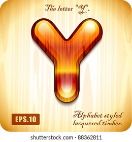  3d Joyful Decorative lacquer The letter "Y" alphabet styled expensive wood. Eps 10.
The rest of uppercase and lowercase letters and numbers of the alphabet in my portfolio.