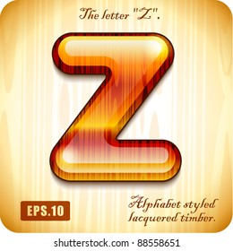  3d Joyful Decorative lacquer The letter "Z" alphabet styled expensive wood. Eps 10.
The rest of uppercase and lowercase letters and numbers of the alphabet in my portfolio.