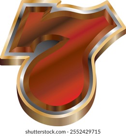 3d Freude Dekorative Lacknummern aus teuren Holz Nummer 7, Die restlichen Buchstaben des Alphabets im Portfolio.
