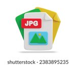 3d jpg file format icon vector illustration