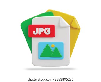 3d jpg file format icon vector illustration