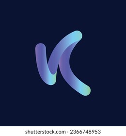 logotipo de la compañía de diseño de logotipo 3d k 