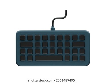 3D Keyboard Isolated Icon Illustration Render vector