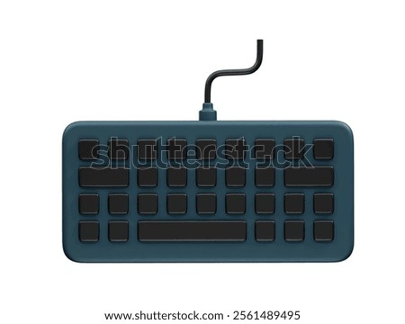 3D Keyboard Isolated Icon Illustration Render vector