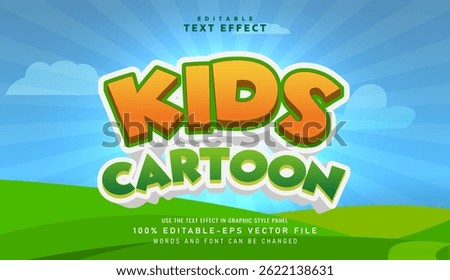 3D Kids Cartoon text effect - Editable text effect