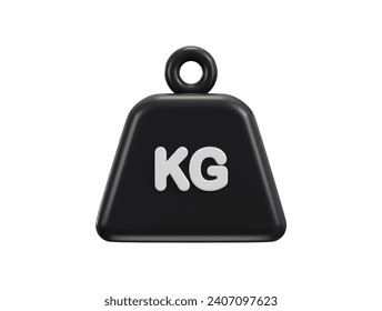 Symbol für das Gewicht eines Kilogramms. Metallschild mit altem kg Gewicht. Schweres Metallgewicht Kilogramm