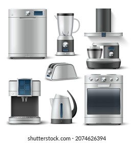 3D kitchen appliances. Realistic household