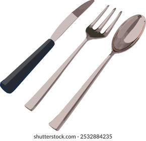 3d kitchen spoon icon fork knife vector food cook cutlery plate set tableware cooking restaurant meal element spatula pan lunch kitchenware chef isolated dish cartoon render eat background object