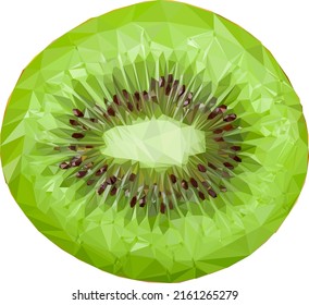 3d kiwi in low poly style