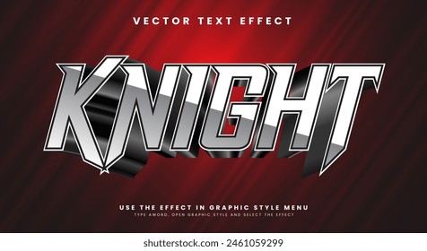 3D knight editable text effect Template