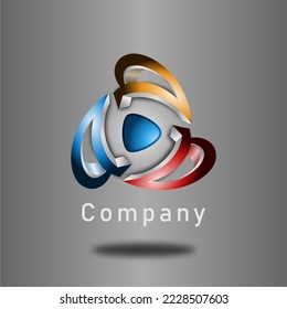 A A A 3D Konsep Logo 