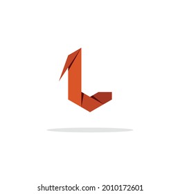 3D L letter creative abstract modern logo