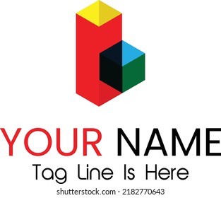 logotipo 3D L para cualquier trabajo cualquier nombre