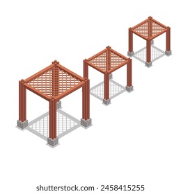 3d ladder on white background