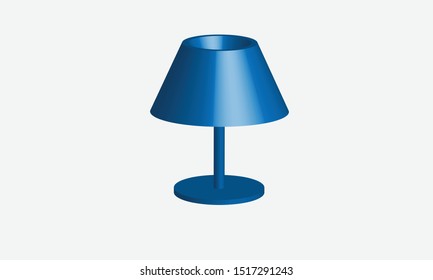 3D lamp in blue color