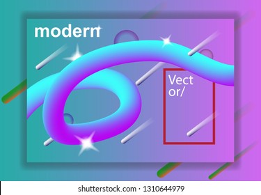 3D landing fluid geometric flow background. Shape illustration vector eps 10 - isolated trendy colorful modern liquid design project page sign
