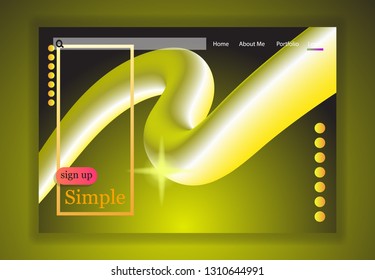 3D landing fluid geometric flow background. Shape illustration vector eps 10 - isolated trendy colorful modern liquid design project page sign

