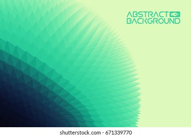 3D landscape Background. green to blue Gradient Abstract Vector Illustration.Computer Art Design Template. Landscape with Mountain Peaks