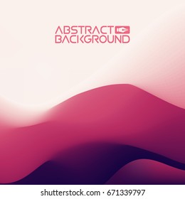 3D landscape Background. Purple Gradient Abstract Vector Illustration.Computer Art Design Template. Landscape with Mountain Peaks