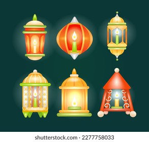 3d lantern, perfect for design element