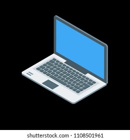 3d laptop vector