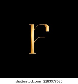 3d Latin letter F serif alphabet, beautiful elegant golden font classic perfect for logotypes, wedding invitations, or fashion or perfume design, brand etc, vector illustration 10EPS