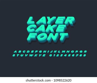 3D Layer Cake Font Set