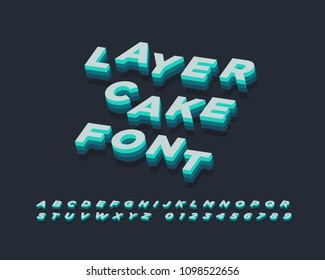 3D Layer Cake Font Set