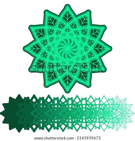 3d Layered Mandala. Eps10 Mandala Multilayer Cut File, 8 layers. Multilayer elements for paper cutting or machine cutting.