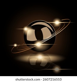 3D layered shape with smooth edges. Abstract vector illustration for backgrounds and design projects