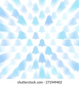 3d layered vector background with bell icon template. Abstract transparent background with perspective for poster, banner, web.