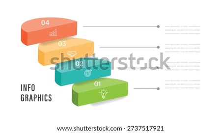 3d layers business infographic template with 4 steps. Process diagram chart template for business presentation.